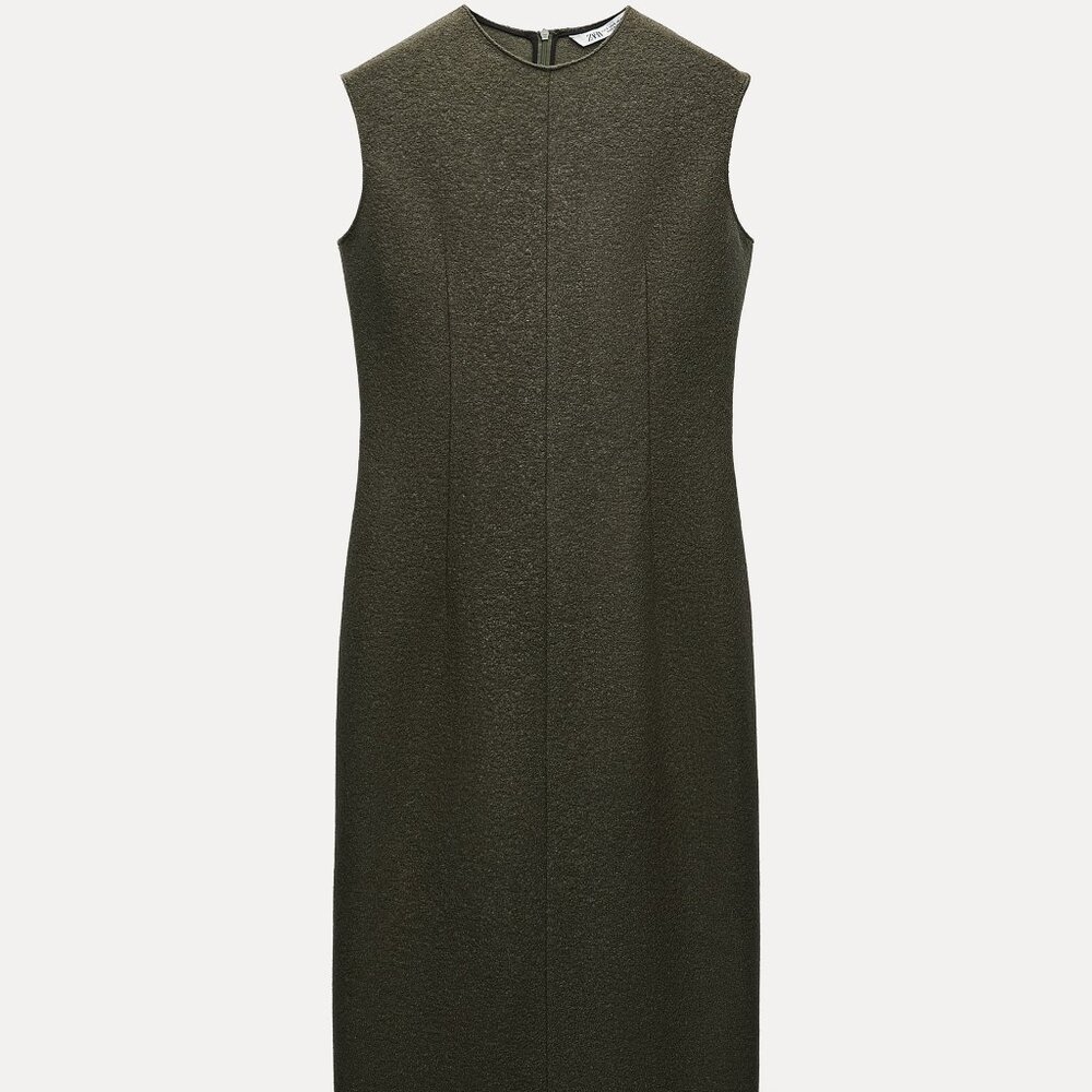 NWT ZARA 100% WOOL DRESS ZW COLLECTION Sz-S/L $109 - Picture 6 of 10